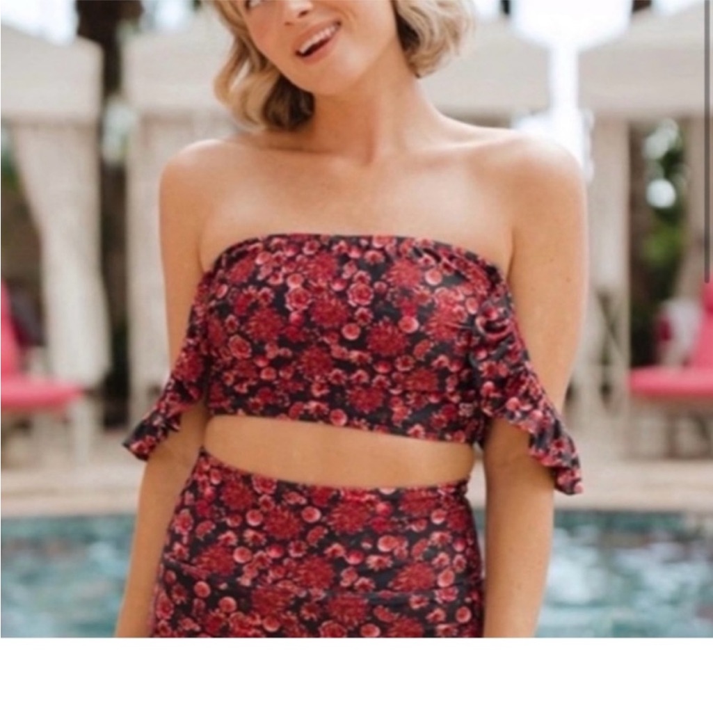 Pink Ditzy Bella Crop Top Size Xl Nwt